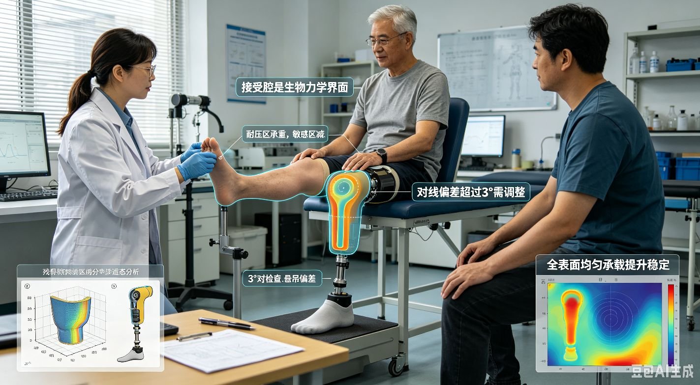 大腿假肢接受腔：生物力学适配与循证实践边界