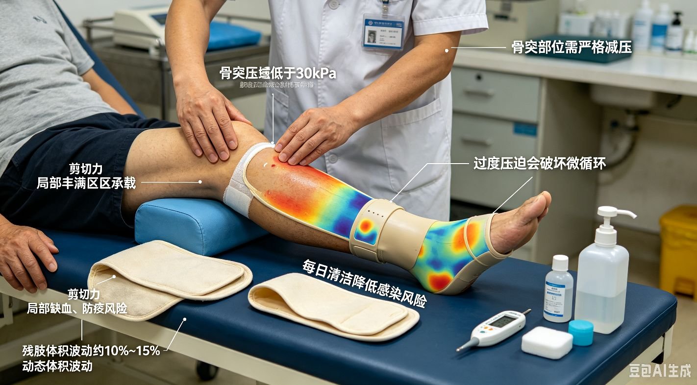大腿假肢接受腔：生物力学适配与循证实践边界